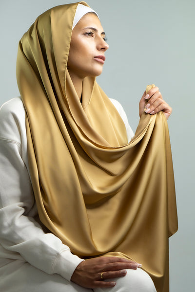 Satin Hijab | Arabian Gold