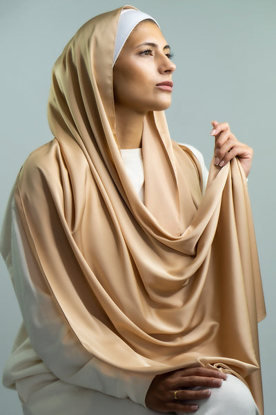 Satin Hijab | Gold Sand