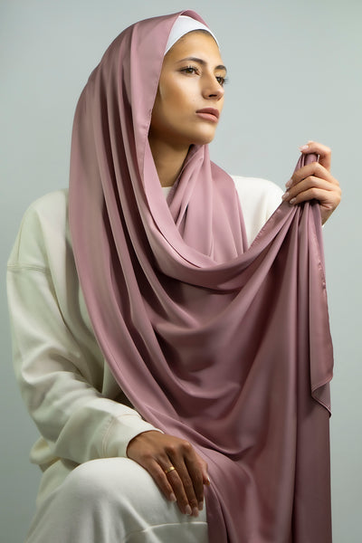 Satin Hijab | Dusky Pink