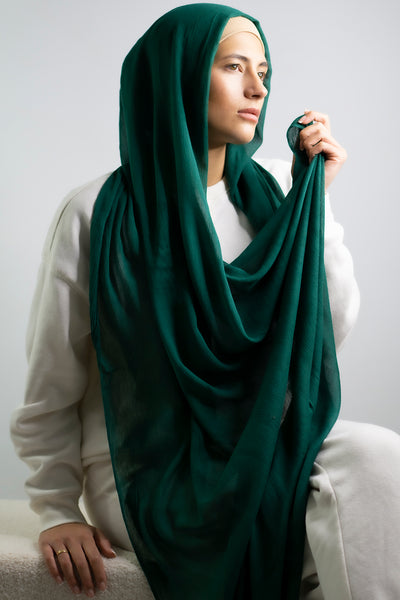 Cotton Crêpe Hijab | Jade