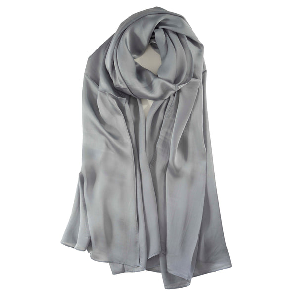Rayon Silk Luxury Hijab | Silver Mist - Mai Official