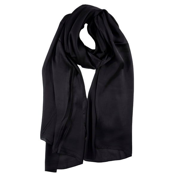 Rayon Silk Luxury Hijab | Onyx Black - Mai Official