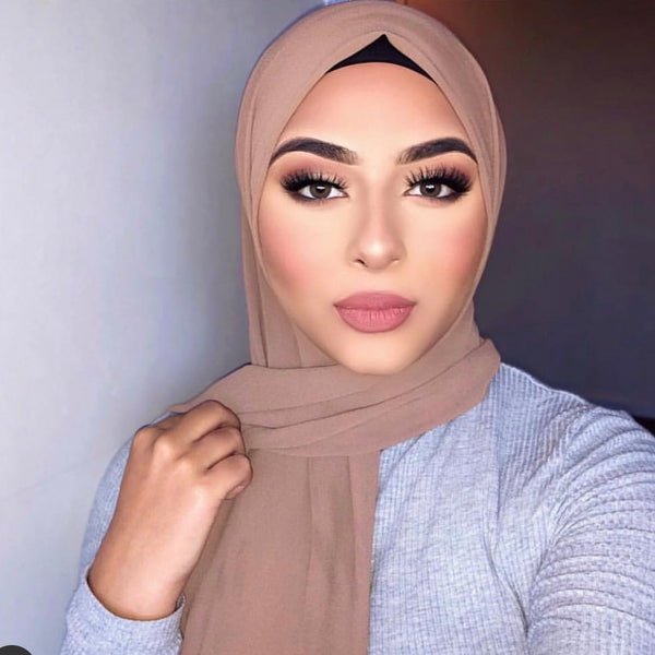 Soft Chiffon Crepe Hijab | Mink - Mai Official