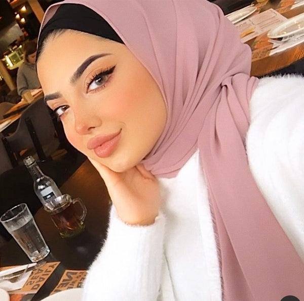 Soft Chiffon Crepe Hijab | Dusty Pink - Mai Official